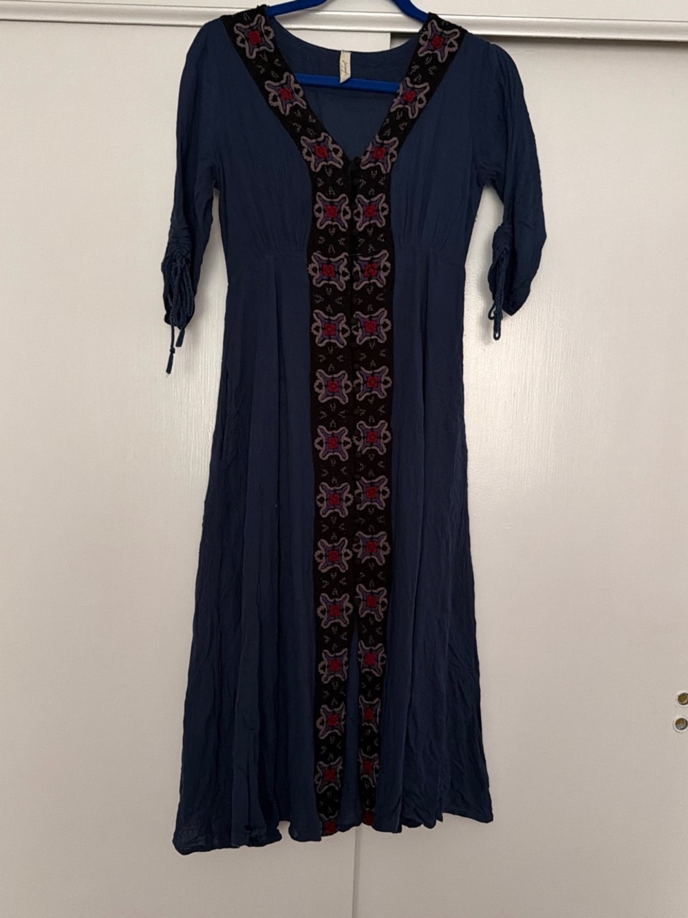 Free People Dress with Embroidered Center Panel